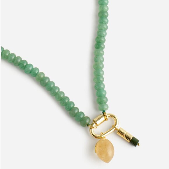 Madewell Semiprecious Beaded Lemon Charm Necklace - Picture 2 of 2
